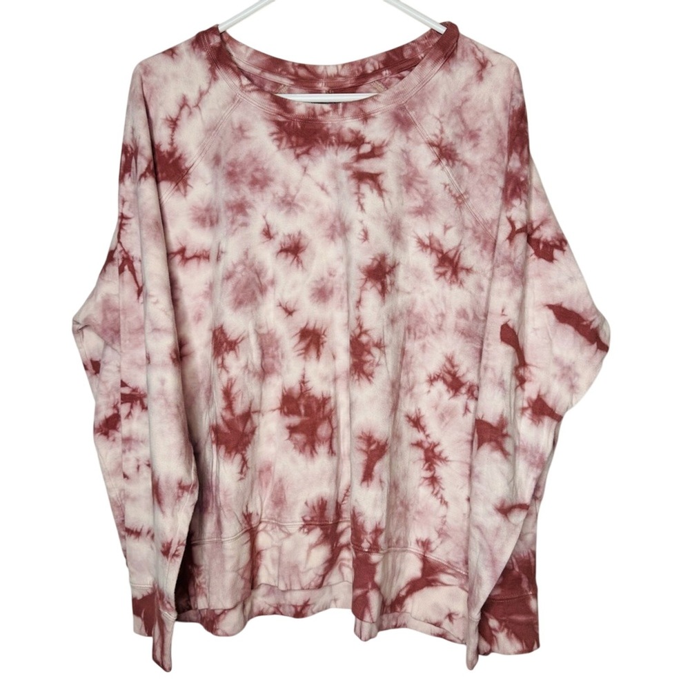 Athleta‎ Womens Sundown Tie Dye Sweatshirt 2X Athleisure Activewear Casual Comfy
